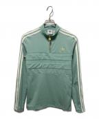 adidasアディダス）の古着「ハーフジップジャージ」｜グリーン