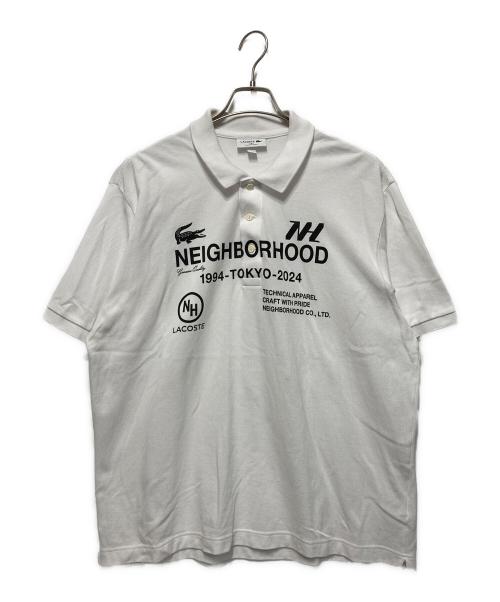 LACOSTE（ラコステ）LACOSTE (ラコステ) NEIGHBORHOOD (ネイバーフッド) コラボポロシャツ ホワイト サイズ:XLの古着・服飾アイテム