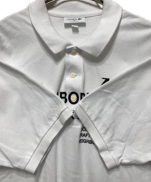 LACOSTE（ラコステ）LACOSTE (ラコステ) NEIGHBORHOOD (ネイバーフッド) コラボポロシャツ ホワイト サイズ:XLの古着・服飾アイテム