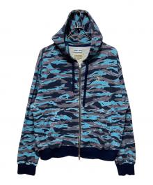 BEAMS×FUTURE ARCHIVE×WOKE EDGE（ビームス×フューチャー アーカイブ×ウォーク エッジ）の古着「別注 Thermal Hoodie」｜ブルー