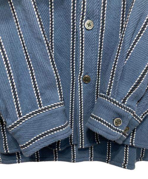 BoTT（ボット）BoTT (ボット) JACQUARD STRIPE SHIRT/ジャガード ストライプ シャツ ネイビー サイズ:Ｍの古着・服飾アイテム