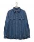 BoTT（ボット）の古着「JACQUARD STRIPE SHIRT/ジャガード ストライプ シャツ」｜ネイビー