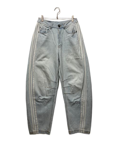 adidas（アディダス）adidas (アディダス) バナナフィット ウォッシュドデニムパンツ インディゴ サイズ:27の古着・服飾アイテム