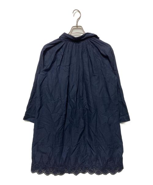 tricot COMME des GARCONS（トリココムデギャルソン）tricot COMME des GARCONS (トリココムデギャルソン) スキッパーブラウスワンピース ネイビー サイズ:Ｓの古着・服飾アイテム