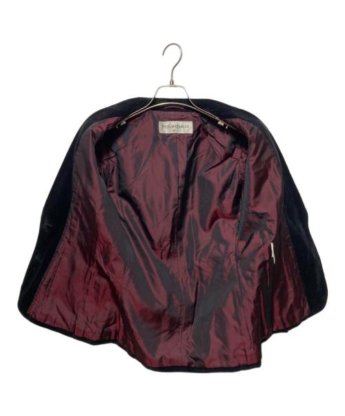 Yves Saint Laurent（イヴサンローラン）Yves Saint Laurent (イヴサンローラン) コーデュロイテーラードジャケット ブラック サイズ:Ｓの古着・服飾アイテム