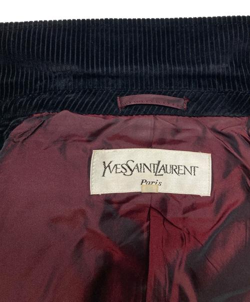 Yves Saint Laurent（イヴサンローラン）Yves Saint Laurent (イヴサンローラン) コーデュロイテーラードジャケット ブラック サイズ:Ｓの古着・服飾アイテム