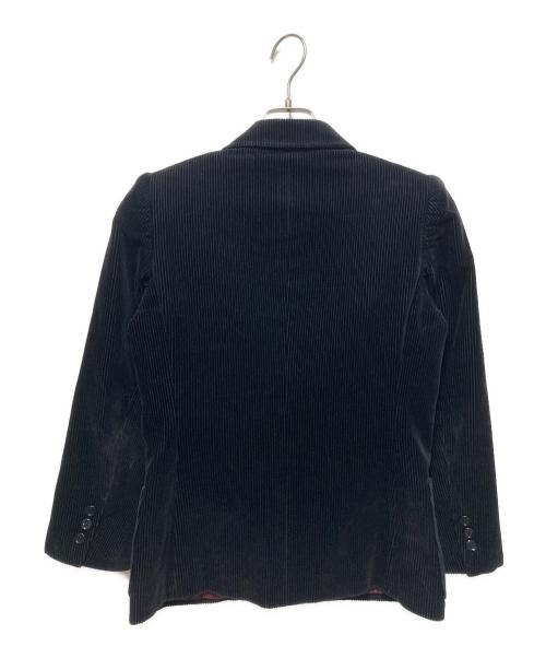 Yves Saint Laurent（イヴサンローラン）Yves Saint Laurent (イヴサンローラン) コーデュロイテーラードジャケット ブラック サイズ:Ｓの古着・服飾アイテム