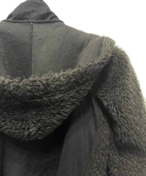 COMME des GARCONS（コムデギャルソン）COMME des GARCONS (コムデギャルソン) レイヤード切替ボアジップパーカー ブラック サイズ:XSの古着・服飾アイテム