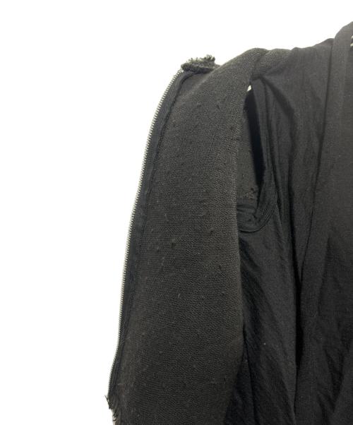 COMME des GARCONS（コムデギャルソン）COMME des GARCONS (コムデギャルソン) レイヤード切替ボアジップパーカー ブラック サイズ:XSの古着・服飾アイテム