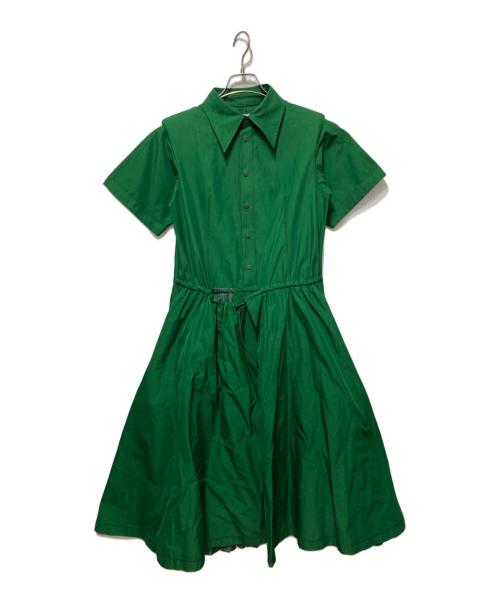 TOGA PULLA（トーガ プルラ）TOGA PULLA (トーガ プルラ) 半袖ドローコードワンピース グリーン サイズ:36の古着・服飾アイテム