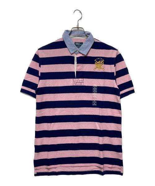 POLO RALPH LAUREN（ポロ・ラルフローレン）POLO RALPH LAUREN (ポロ・ラルフローレン) ポロシャツ ネイビー×ピンク サイズ:XLの古着・服飾アイテム