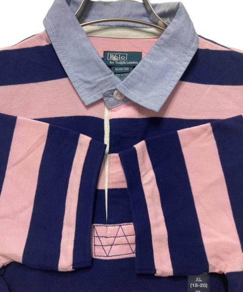 POLO RALPH LAUREN（ポロ・ラルフローレン）POLO RALPH LAUREN (ポロ・ラルフローレン) ポロシャツ ネイビー×ピンク サイズ:XLの古着・服飾アイテム