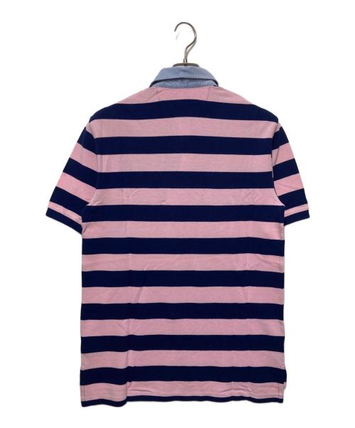 POLO RALPH LAUREN（ポロ・ラルフローレン）POLO RALPH LAUREN (ポロ・ラルフローレン) ポロシャツ ネイビー×ピンク サイズ:XLの古着・服飾アイテム