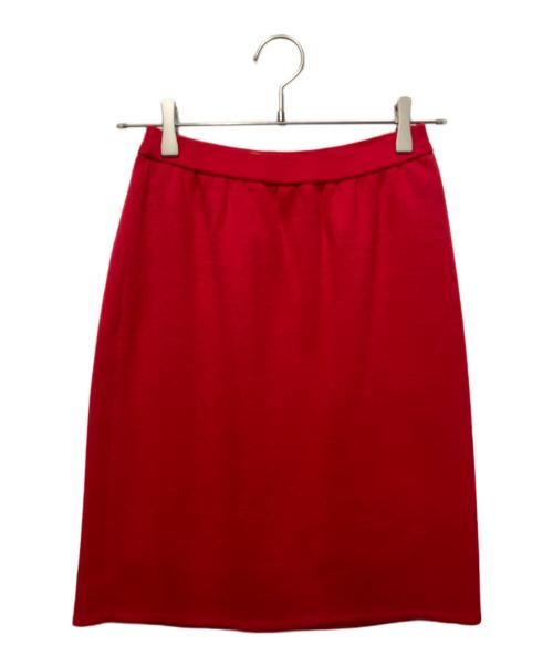 Yves Saint Laurent（イヴサンローラン）Yves Saint Laurent (イヴサンローラン) セットアップ レッド サイズ:ジャケットSIZE M/スカートSIZE 9の古着・服飾アイテム