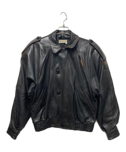 Pollini（ポリーニ）Pollini (ポリーニ) レザージャケット ブラック サイズ:Ｓの古着・服飾アイテム