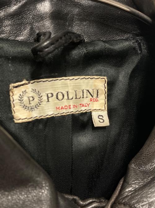 Pollini（ポリーニ）Pollini (ポリーニ) レザージャケット ブラック サイズ:Ｓの古着・服飾アイテム