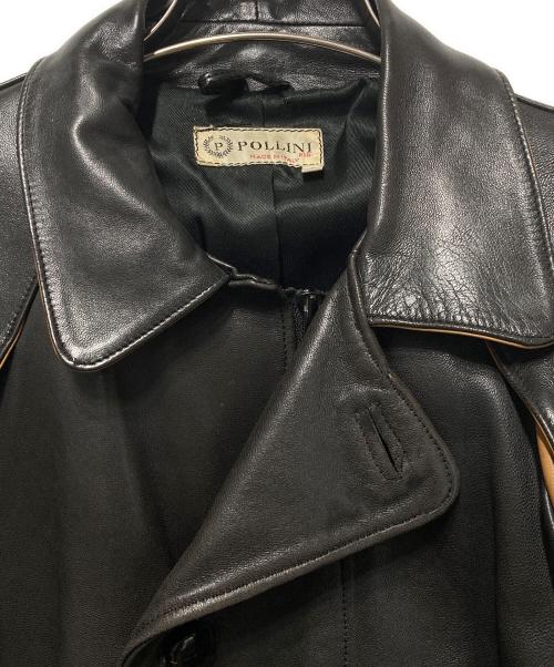 Pollini（ポリーニ）Pollini (ポリーニ) レザージャケット ブラック サイズ:Ｓの古着・服飾アイテム