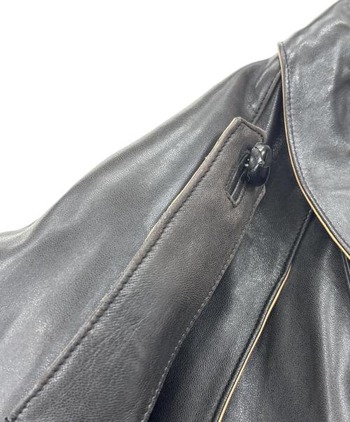 Pollini（ポリーニ）Pollini (ポリーニ) レザージャケット ブラック サイズ:Ｓの古着・服飾アイテム