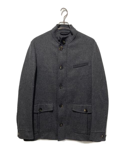 Salvatore Ferragamo（サルヴァトーレ フェラガモ）Salvatore Ferragamo (サルヴァトーレ フェラガモ) スタンドカラーコート グレー サイズ:48の古着・服飾アイテム