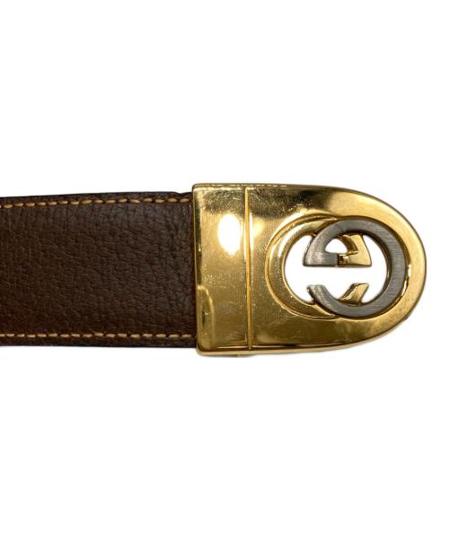 GUCCI（グッチ）GUCCI (グッチ) オールドレザーベルト ブラックの古着・服飾アイテム