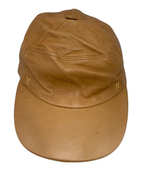 HERMES（エルメス）HERMES (エルメス) レザーキャップ ベージュの古着・服飾アイテム