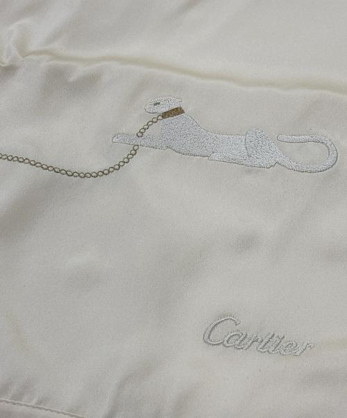 Cartier（カルティエ）Cartier (カルティエ) シルクスカーフ アイボリーの古着・服飾アイテム