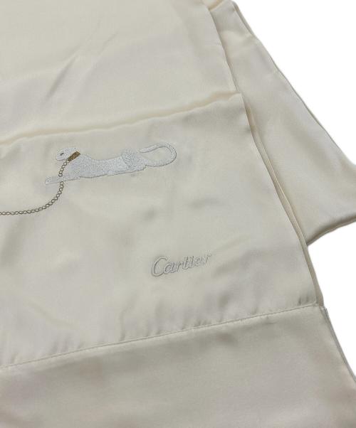 Cartier（カルティエ）Cartier (カルティエ) シルクスカーフ アイボリーの古着・服飾アイテム