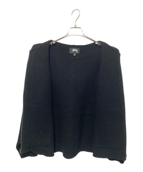 stussy（ステューシー）stussy (ステューシー) Textured Zip Hooded Sweater Black ブラック サイズ:Ｓの古着・服飾アイテム