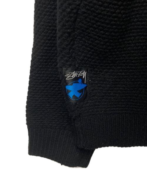 stussy（ステューシー）stussy (ステューシー) Textured Zip Hooded Sweater Black ブラック サイズ:Ｓの古着・服飾アイテム