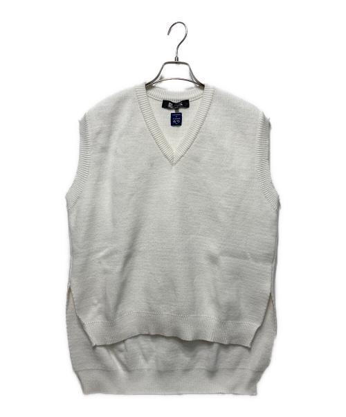 BLACK COMME des GARCONS（ブラックコムデギャルソン）BLACK COMME des GARCONS (ブラックコムデギャルソン) Lochaven Of Scotland (ロックエーベン オブ スコットランド) ニットベスト ホワイト サイズ:XXLの古着・服飾アイテム