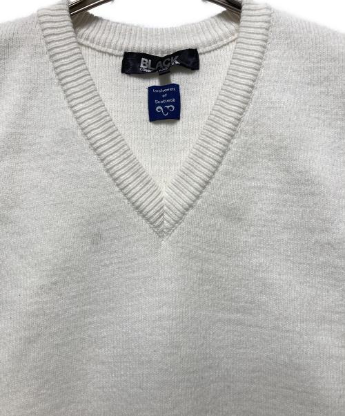 BLACK COMME des GARCONS（ブラックコムデギャルソン）BLACK COMME des GARCONS (ブラックコムデギャルソン) Lochaven Of Scotland (ロックエーベン オブ スコットランド) ニットベスト ホワイト サイズ:XXLの古着・服飾アイテム