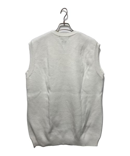 BLACK COMME des GARCONS（ブラックコムデギャルソン）BLACK COMME des GARCONS (ブラックコムデギャルソン) Lochaven Of Scotland (ロックエーベン オブ スコットランド) ニットベスト ホワイト サイズ:XXLの古着・服飾アイテム