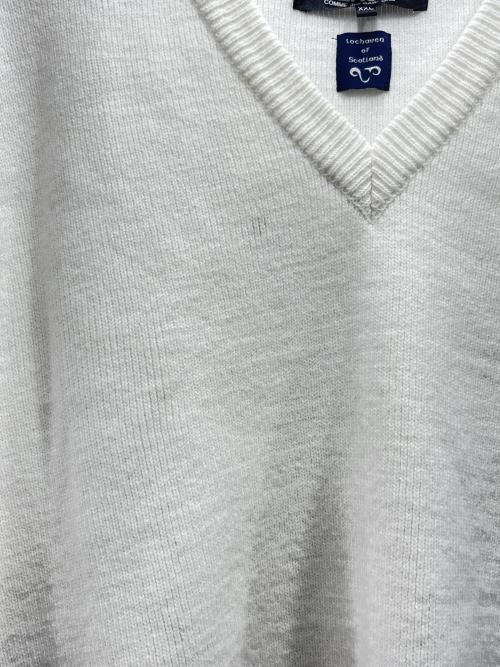 BLACK COMME des GARCONS（ブラックコムデギャルソン）BLACK COMME des GARCONS (ブラックコムデギャルソン) Lochaven Of Scotland (ロックエーベン オブ スコットランド) ニットベスト ホワイト サイズ:XXLの古着・服飾アイテム