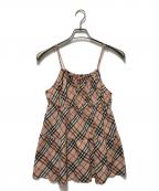 BURBERRY BLUE LABELバーバリー ブルー レーベル）の古着「ノヴァチェックキャミソール」｜ブラウン