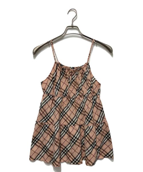 BURBERRY BLUE LABEL（バーバリー ブルー レーベル）BURBERRY BLUE LABEL (バーバリー ブルー レーベル) ノヴァチェックキャミソール ブラウン サイズ:38の古着・服飾アイテム