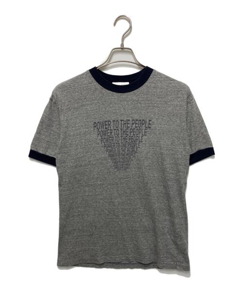 INSCRIRE（アンスクリア）INSCRIRE (アンスクリア) リンガーTシャツ グレー サイズ:Mの古着・服飾アイテム