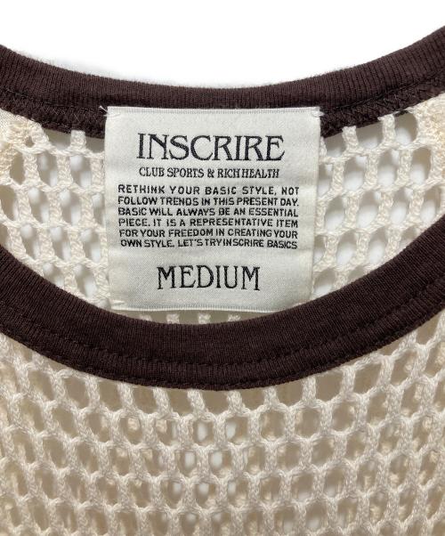 INSCRIRE（アンスクリア）INSCRIRE (アンスクリア) メッシュラグランTEE ベージュ サイズ:Mの古着・服飾アイテム