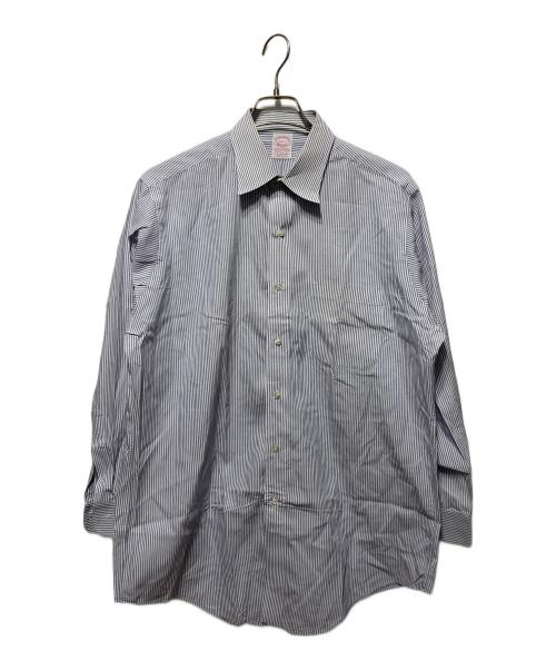 BROOKS BROTHERS（ブルックスブラザーズ）BROOKS BROTHERS (ブルックスブラザーズ) ストライプシャツ パープル×ホワイト サイズ:15　1/2の古着・服飾アイテム