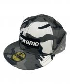 SUPREME×New Eraシュプリーム×ニューエラ）の古着「WINDSTOPPER Earflap Box Logo Cap/ウィンドストッパー フラップ ボックスロゴ キャップ」｜グレー