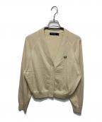 FRED PERRYフレッドペリー）の古着「V-Neck Cardigan」｜ベージュ