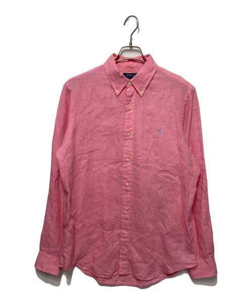 POLO RALPH LAUREN（ポロ・ラルフローレン）POLO RALPH LAUREN (ポロ・ラルフローレン) リネンシャツ ピンク サイズ:Mの古着・服飾アイテム