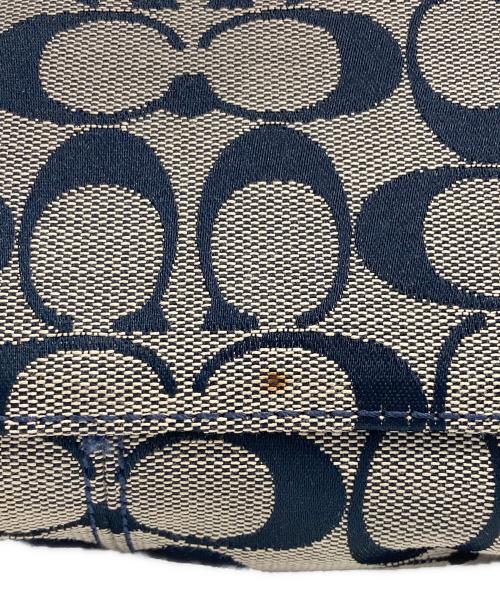 COACH（コーチ）COACH (コーチ) トートバッグ ブルー×ベージュの古着・服飾アイテム