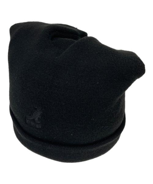 KANGOL（カンゴール）KANGOL (カンゴール) 耳付アクリル ニットキャップ ブラックの古着・服飾アイテム