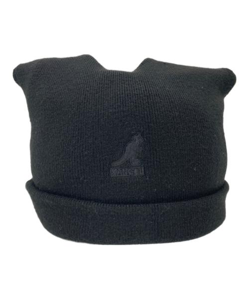 KANGOL（カンゴール）KANGOL (カンゴール) 耳付アクリル ニットキャップ ブラックの古着・服飾アイテム