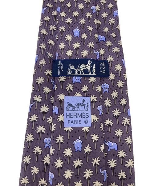 HERMES（エルメス）HERMES (エルメス) ネクタイ パープル サイズ:159×9.5の古着・服飾アイテム