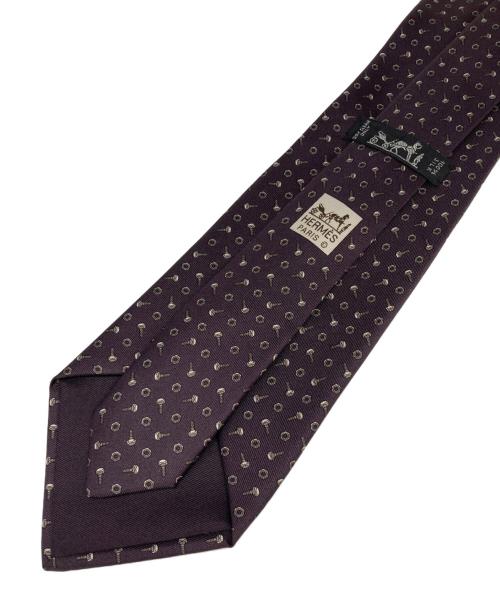 HERMES（エルメス）HERMES (エルメス) ネクタイ パープル サイズ:159×9.5の古着・服飾アイテム