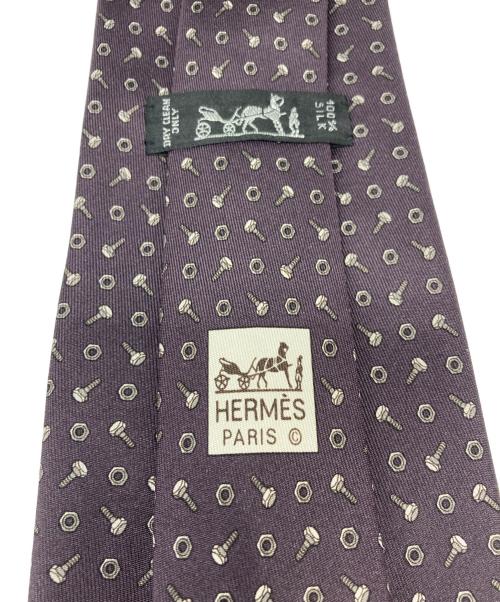 HERMES（エルメス）HERMES (エルメス) ネクタイ パープル サイズ:159×9.5の古着・服飾アイテム