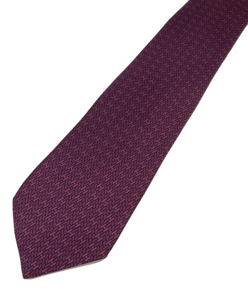 HERMES（エルメス）HERMES (エルメス) ネクタイ パープル サイズ:159×7の古着・服飾アイテム