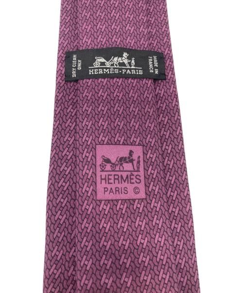 HERMES（エルメス）HERMES (エルメス) ネクタイ パープル サイズ:159×7の古着・服飾アイテム