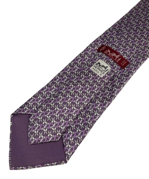 HERMES（エルメス）HERMES (エルメス) ネクタイ パープル サイズ:158×8.5の古着・服飾アイテム